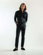 Slim Fit Skjorta Denim Vintage Svart Stl 43