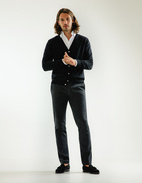 Cardigan Merinoull Svart Stl XL