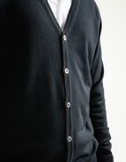 Cardigan Merinoull Svart Stl XL