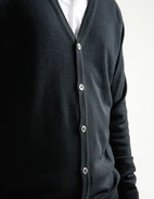 Cardigan Merinoull Svart