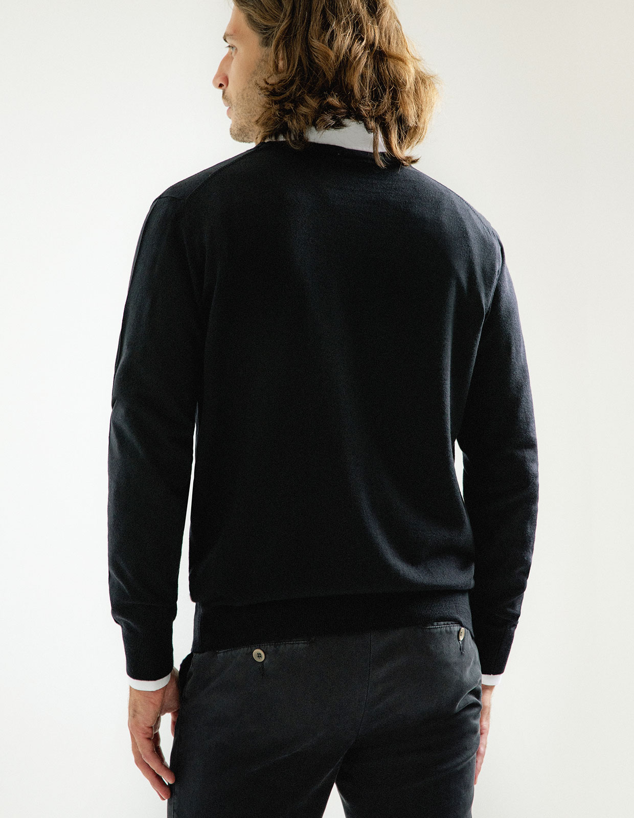 Cardigan Merinoull Svart