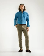 Slim Fit Skjorta Denim Blå 39