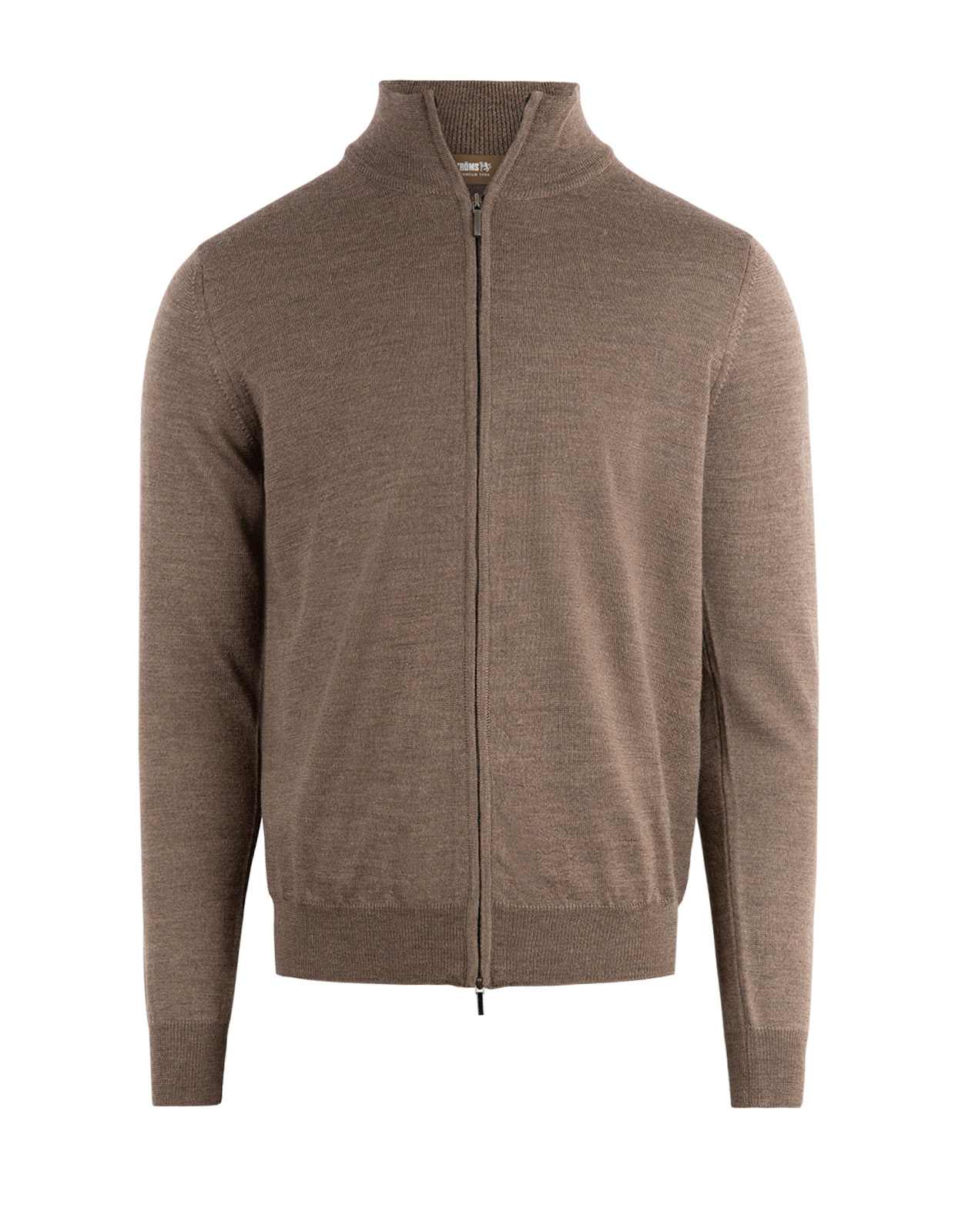 Zip-Cardigan Merinoull Brun Stl M