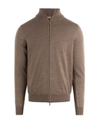 Zip-Cardigan Merinoull Brun Stl M