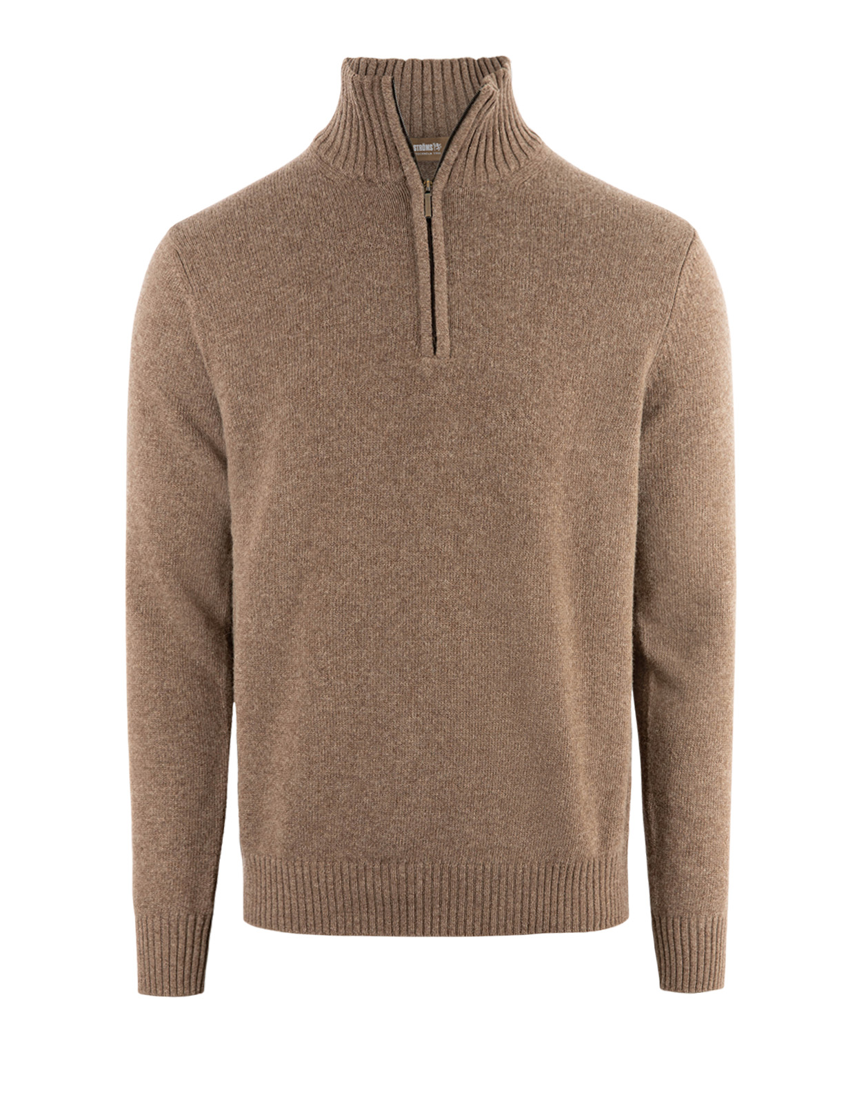 Zip-tröja Ull/Cashmere Brun