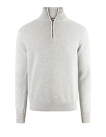 Zip-tröja Ull/Cashmere Ljusgrå