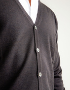 Cardigan Merinoull Brun Stl M