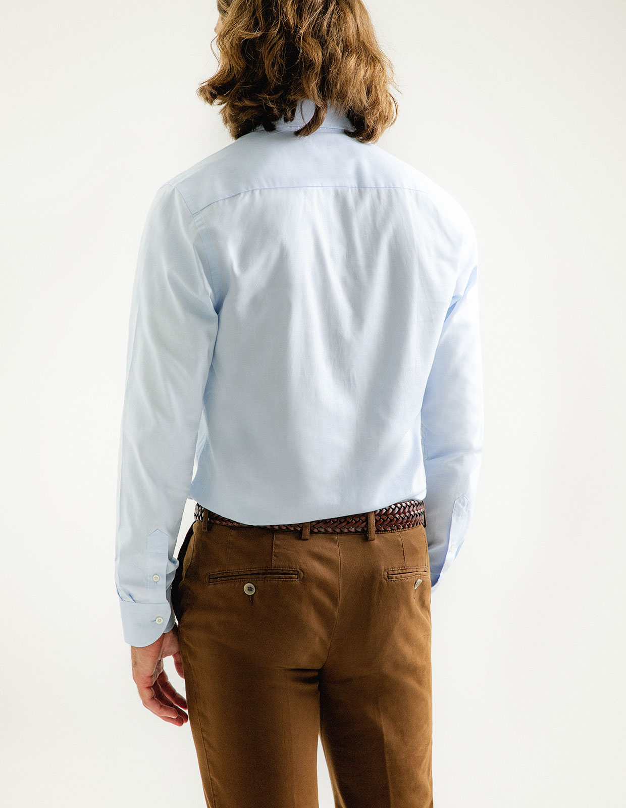 Slim Fit Skjorta Royal Oxford Ljusblå