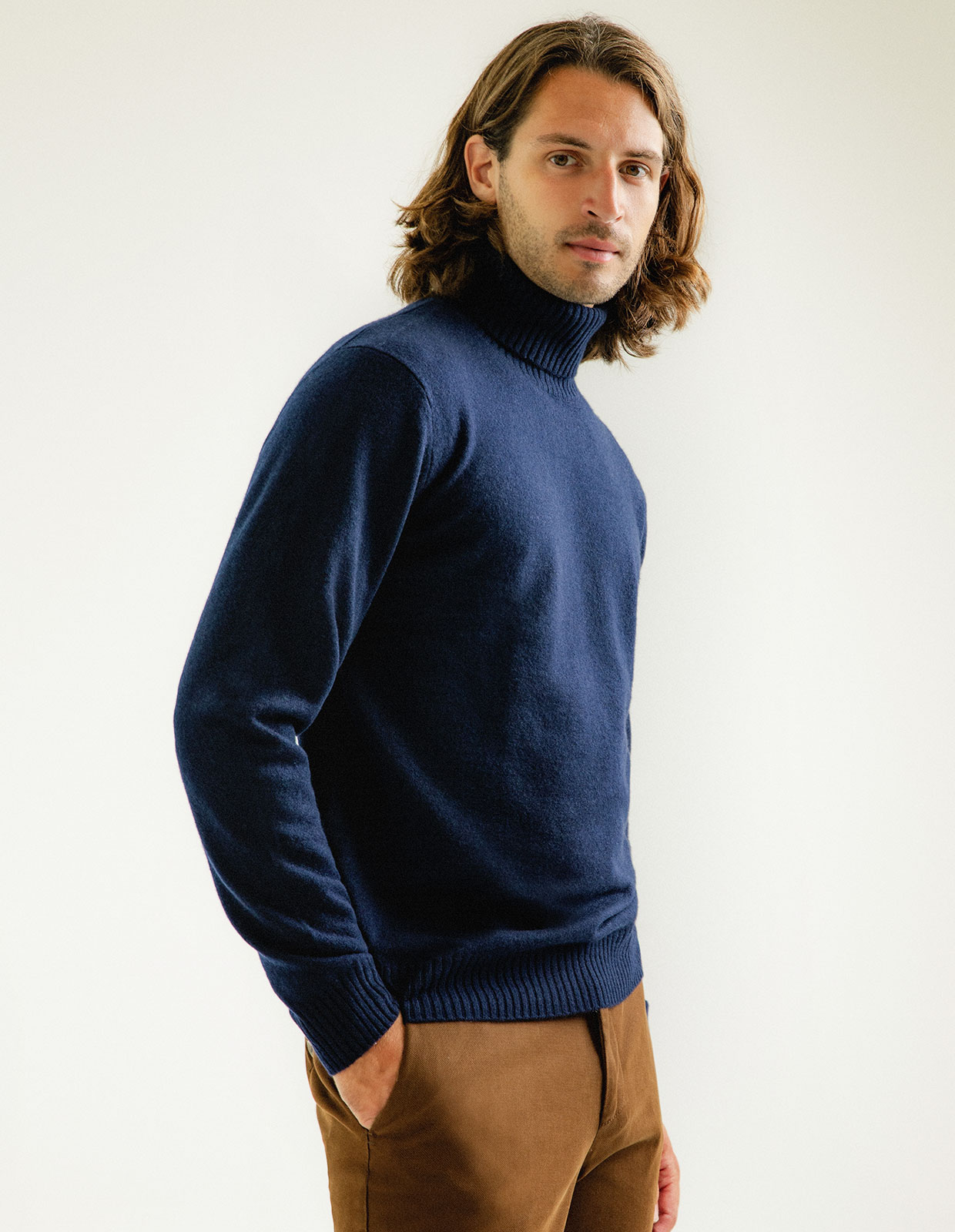 Polotröja Cashmere Mörkblå