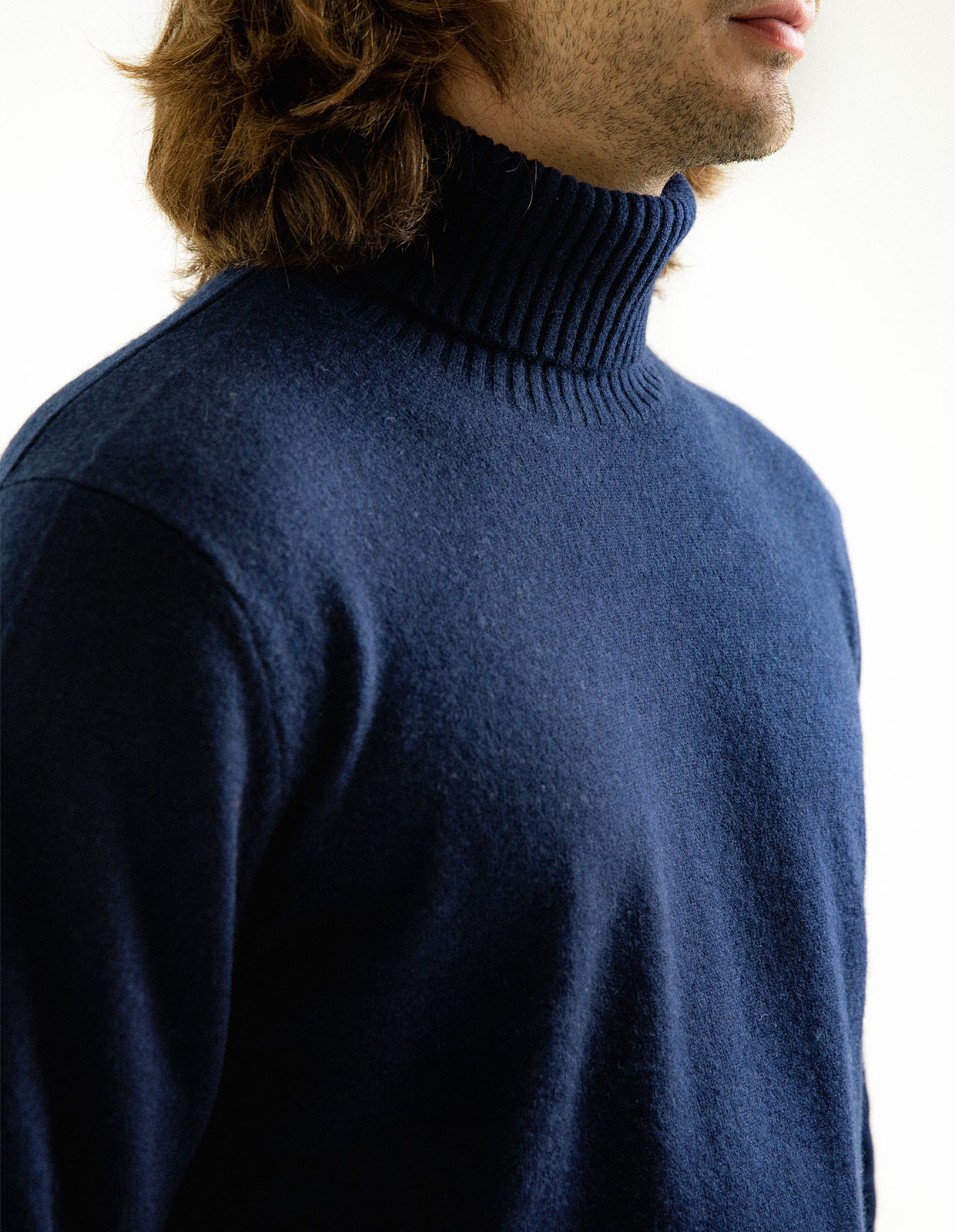 Polotröja Cashmere Mörkblå