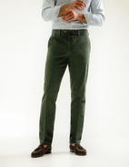Chinos Regular Fit Bomullscanvas Olivgrön Stl 112