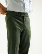 Chinos Regular Fit Bomullscanvas Olivgrön Stl 112