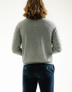 Tröja Zip Cashmere Grå Melerad