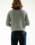 Tröja Zip Cashmere Grå Melerad