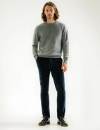 Tröja Rundhals Cashmere Grå Melerad