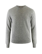 Tröja Rundhals Cashmere Grå Melerad