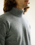 Polotröja Cashmere Melerad Grå