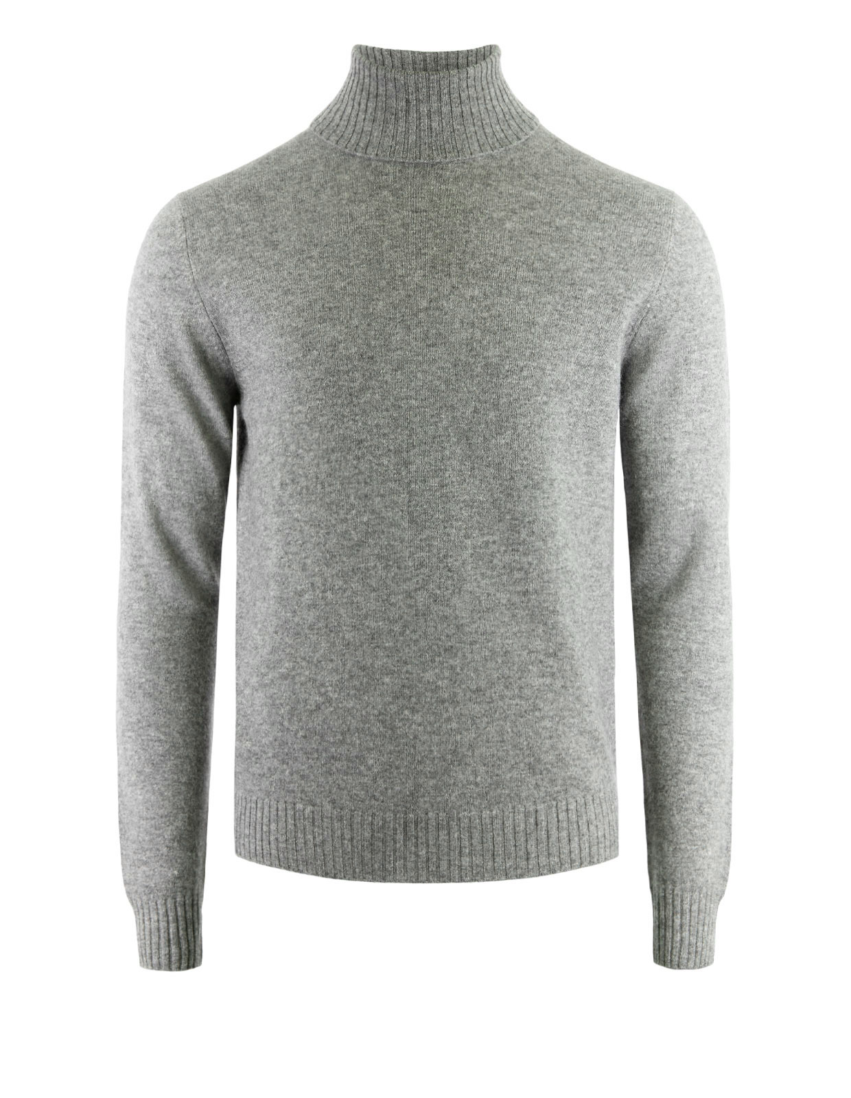 Polotröja Cashmere Melerad Grå