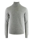 Polotröja Cashmere Melerad Grå