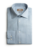 Slim Fit Skjorta Flanell Bomull Cashmere Ljusblå