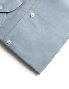 Slim Fit Skjorta Flanell Bomull Cashmere Ljusblå 43