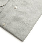 Regular Fit Skjorta Flanell Bomull Cashmere Ljusgrå Stl 39