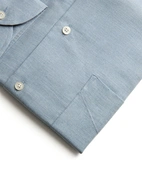 Regular Fit Skjorta Flanell Bomull Cashmere Ljusblå 39
