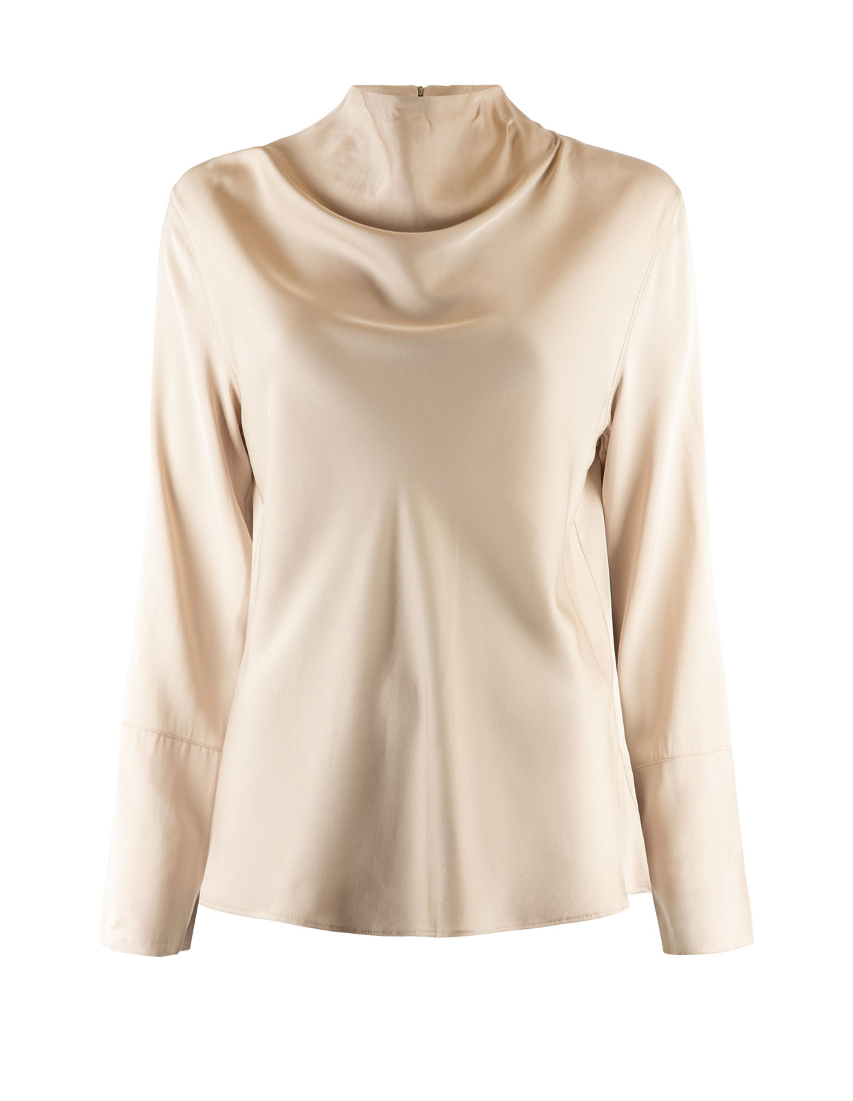 Ayumi Blus Siden Ljusbeige XL