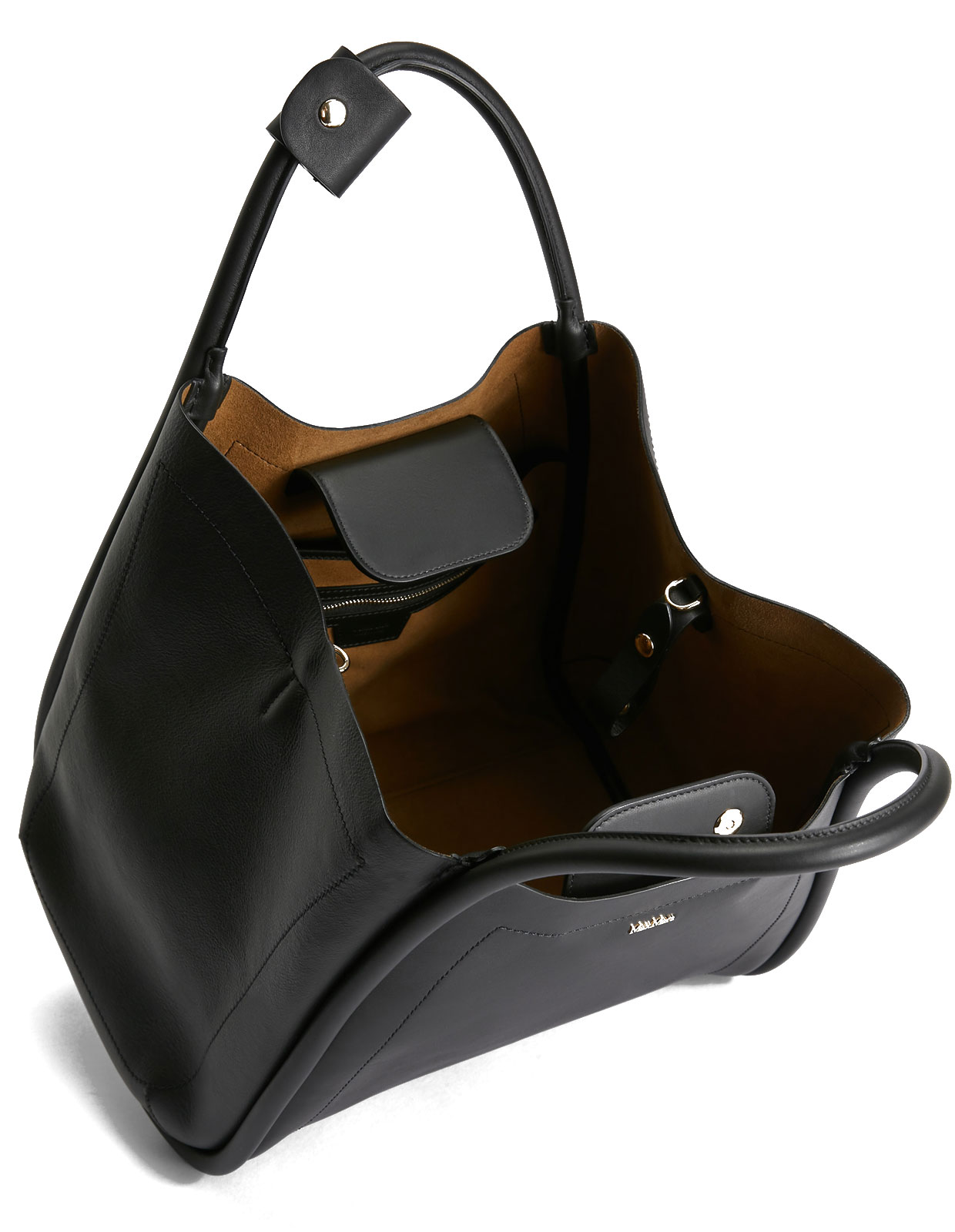 Marine M Väska Läder Svart One Size