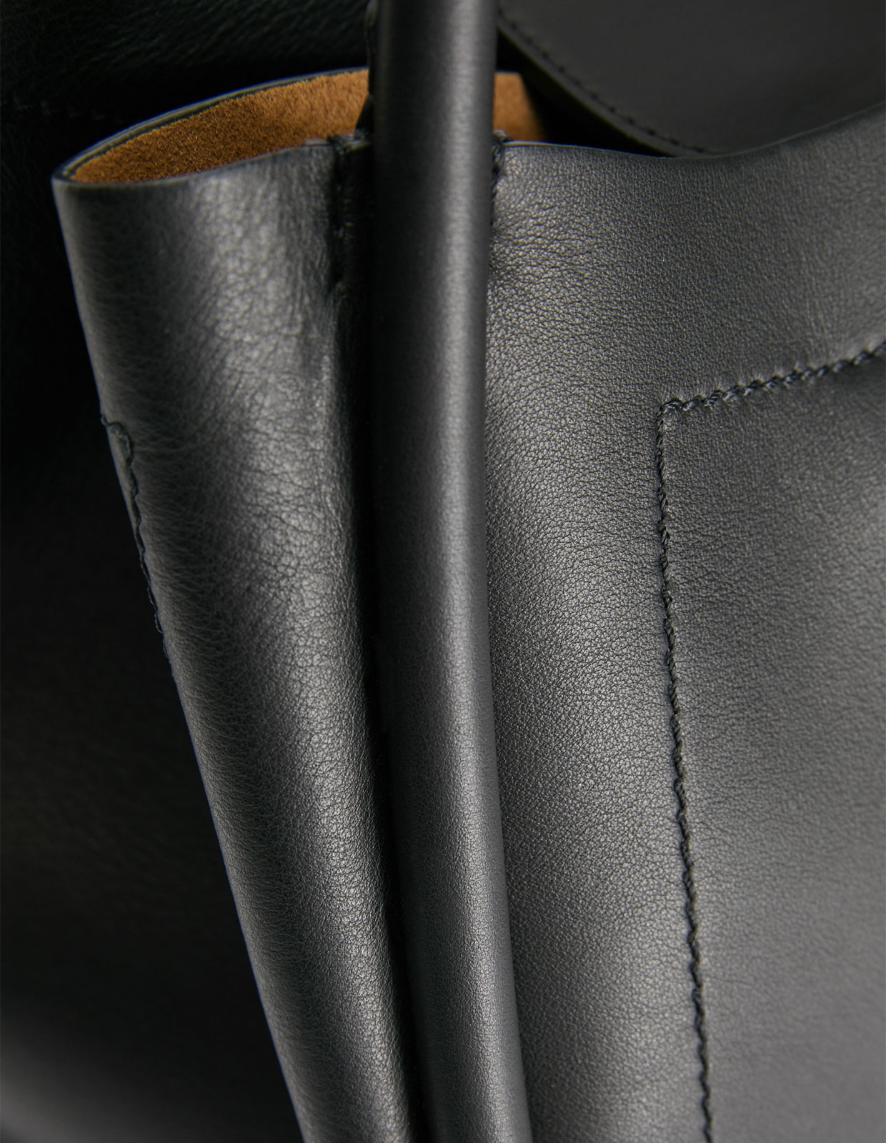 Marine M Väska Läder Svart One Size