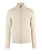 Full Zip Cardigan Cashmere Ljusbeige 54
