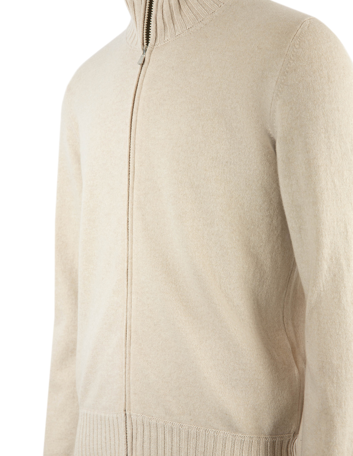 Full Zip Cardigan Cashmere Ljusbeige 54