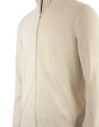 Full Zip Cardigan Cashmere Ljusbeige 54