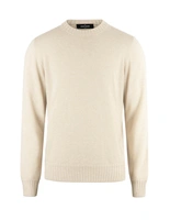Rundhalsad Tröja Cashmere Benvit