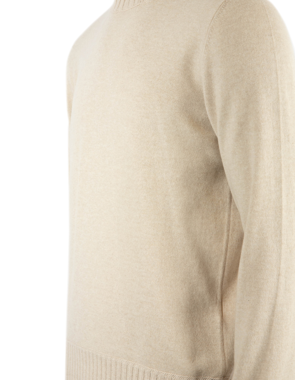 Rundhalsad Tröja Cashmere Benvit