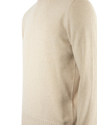 Rundhalsad Tröja Cashmere Benvit 56