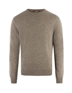 Tröja Rundhals Cashmere Ljusbrun S
