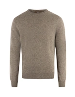 Tröja Rundhals Cashmere Ljusbrun S