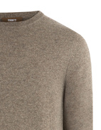 Tröja Rundhals Cashmere Ljusbrun