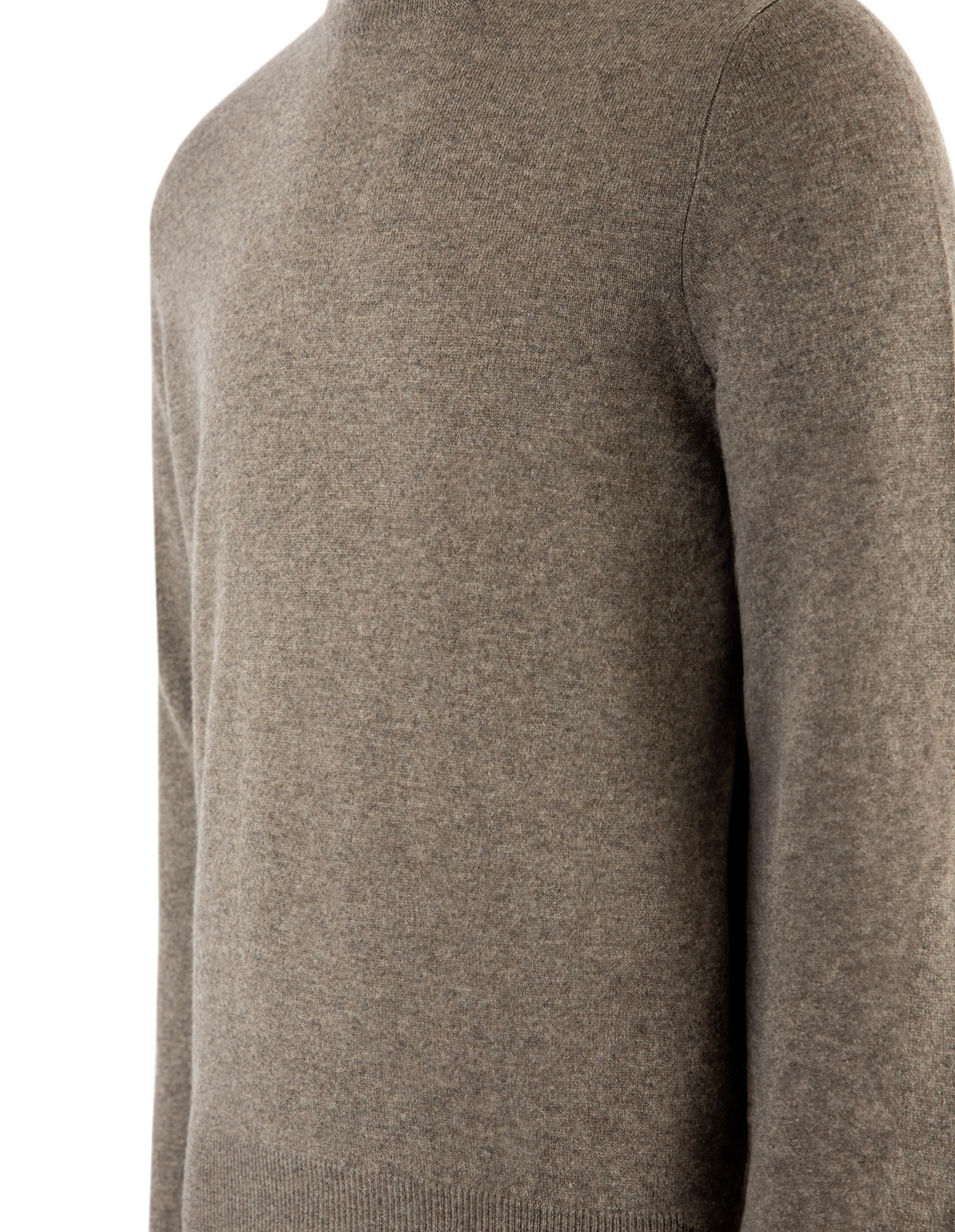Tröja Rundhals Cashmere Ljusbrun