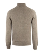 Tröja Zip Cashmere Ljusbrun S