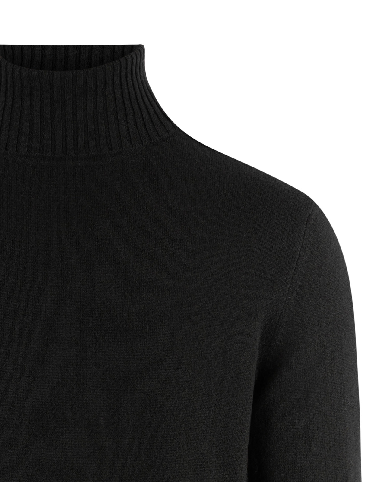 Polotröja Cashmere Svart Stl L