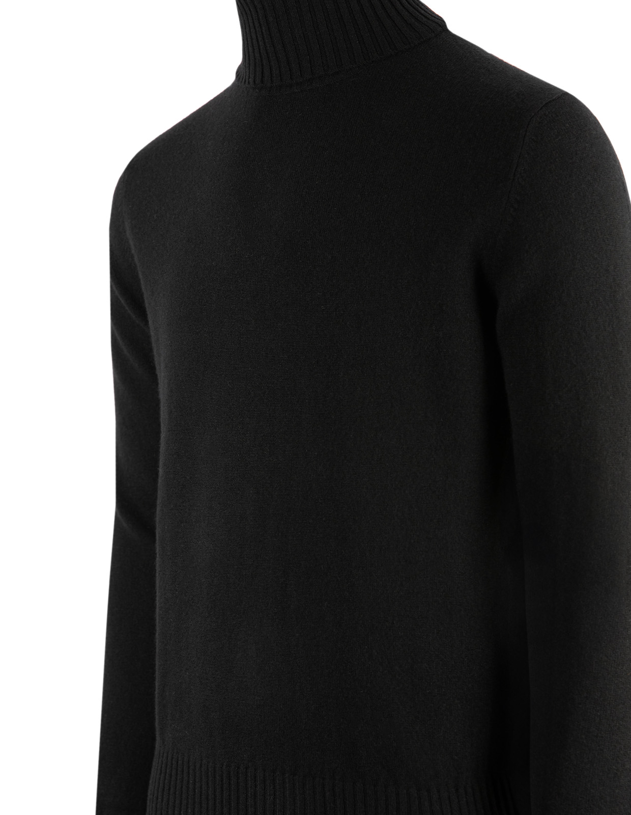 Polotröja Cashmere Svart Stl L