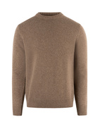 Tröja Rundhals Ull/Cashmere Mörkbrun S