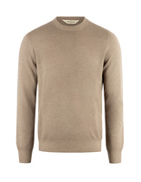 Tröja Rundhals Ull Cashmere Vintage Brun Melerad 48