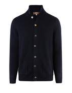 Chunky Cardigan Cashmere Mörkblå