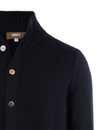 Chunky Cardigan Cashmere Mörkblå