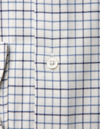 Slim Fit Skjorta Tattersall Vit/Blå