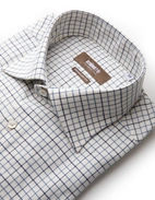 Regular Fit Skjorta Tattersall Vit/Blå 42