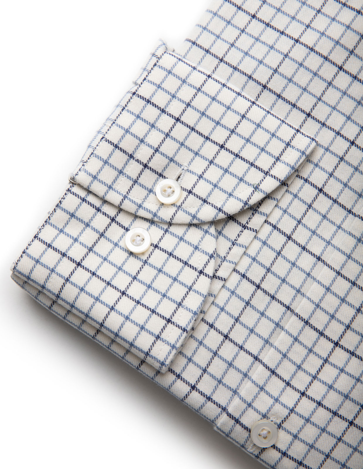 Regular Fit Skjorta Tattersall Vit/Blå 42